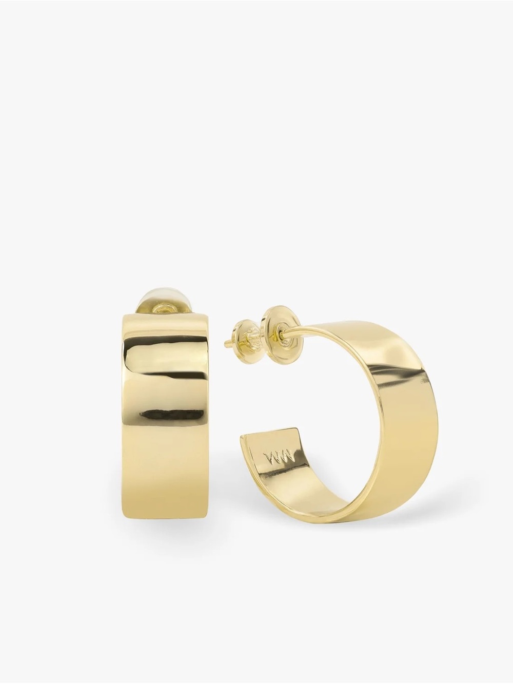 Melinda Maria Polished Gold Cuff Hoop Earrings